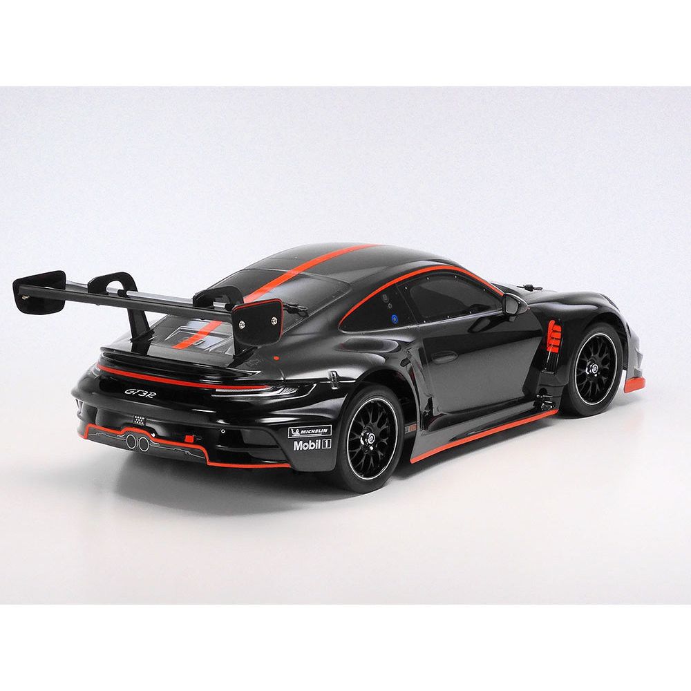 Tamiya Porsche 911 GT3 R (992) – Carrosserie peinte en noir (Châssis TT-02) - 47512