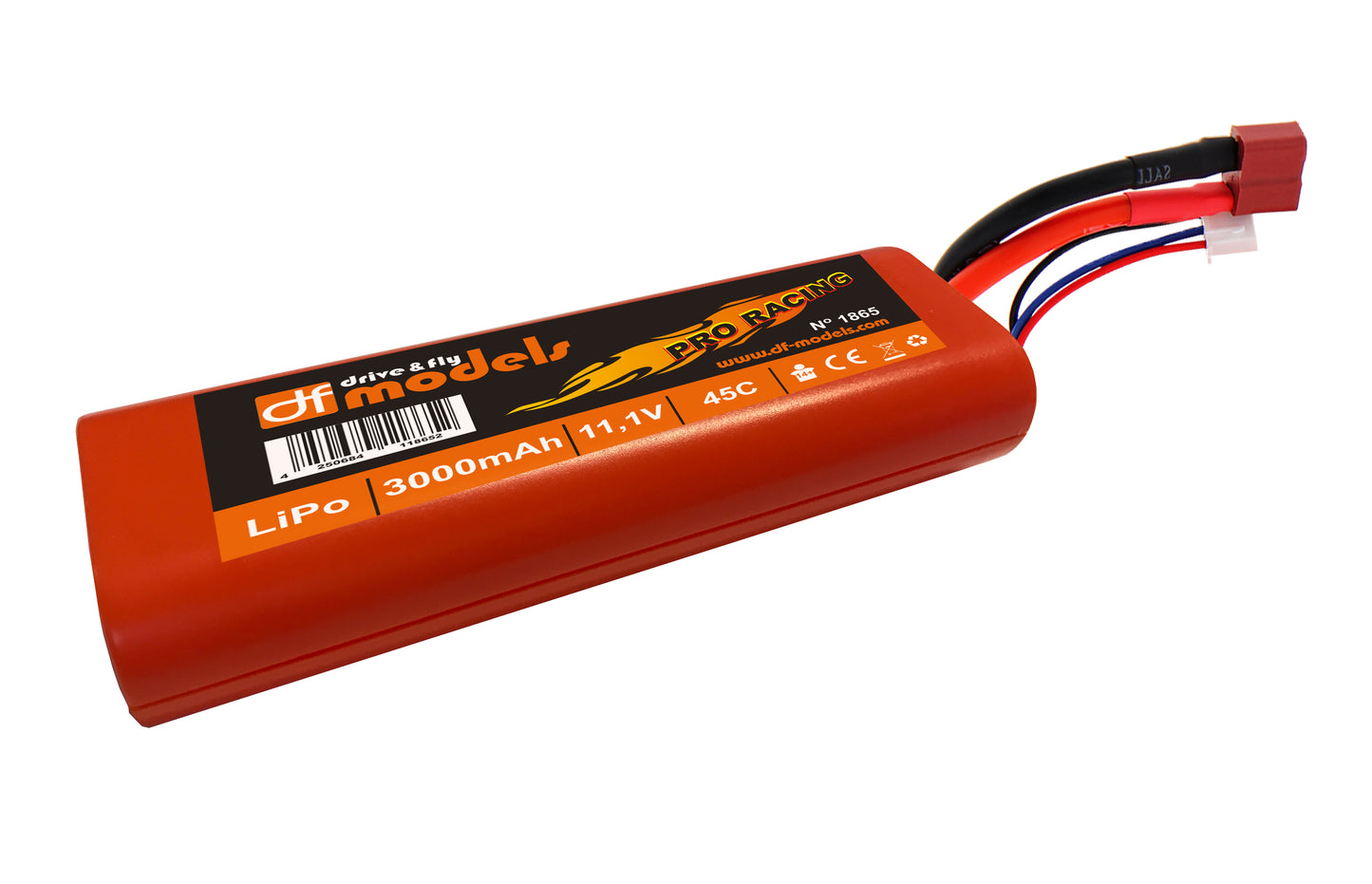 DF-Models Lipo Akku 3S - 11.1 Volt - 3000mAh 45C - rund - RCXX - RC Racing Shop | RC Models | Tuning & Spare Parts for Professionals
