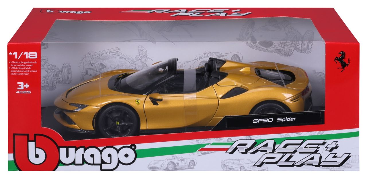 Ferrari R&P SF90 Spider 1/18 gold - RCXX - RC Racing Shop | RC Models | Tuning & Spare Parts for Professionals
