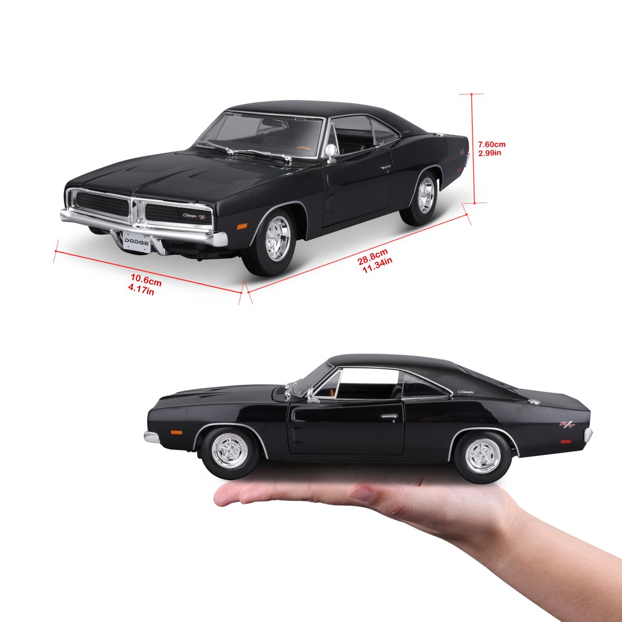 Dodge Charger 1969 1/18 schwarz - RCXX - RC Racing Shop | RC Models | Tuning & Spare Parts for Professionals