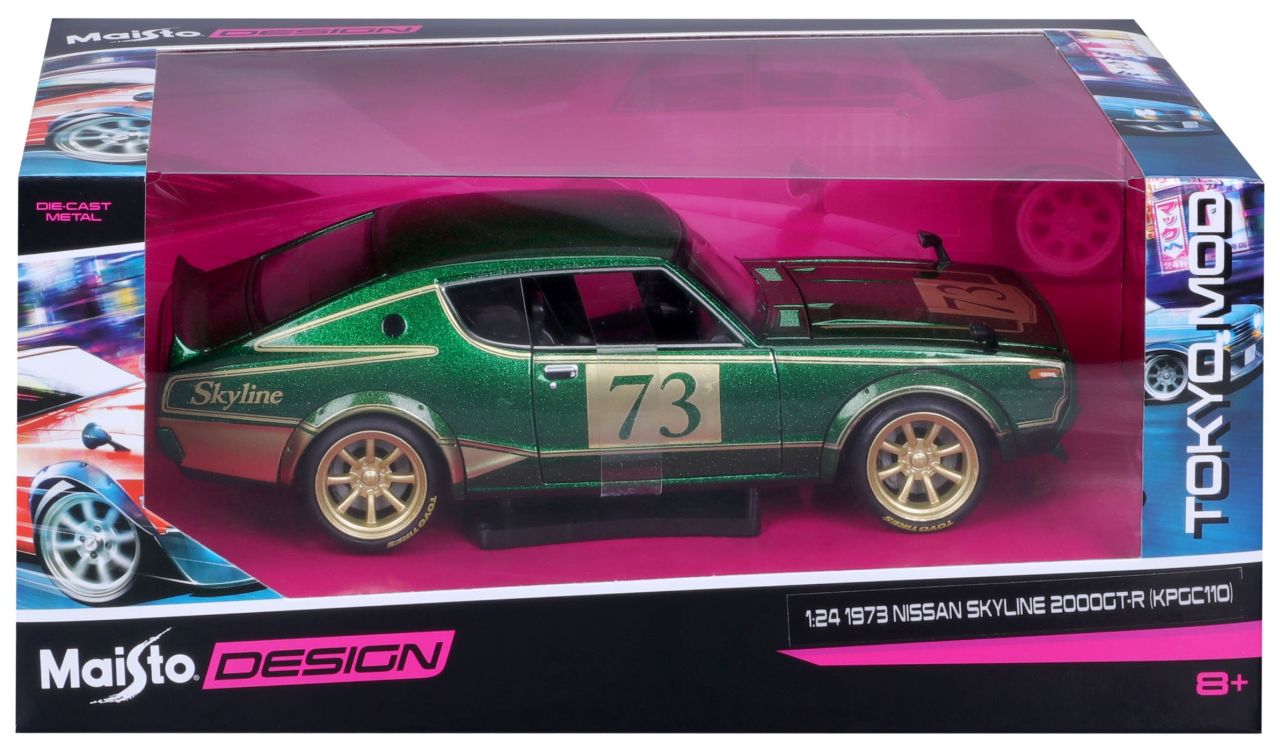 Nissan Skyline 2000GT-R 1973 1/24 grün - RCXX - RC Racing Shop | RC Models | Tuning & Spare Parts for Professionals