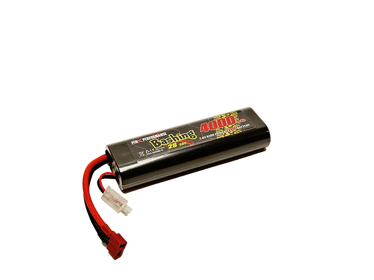 Pink Bashing LiPo 2S 7.4V-4000-50C (Deans) 139x47x25mm 240g Roun