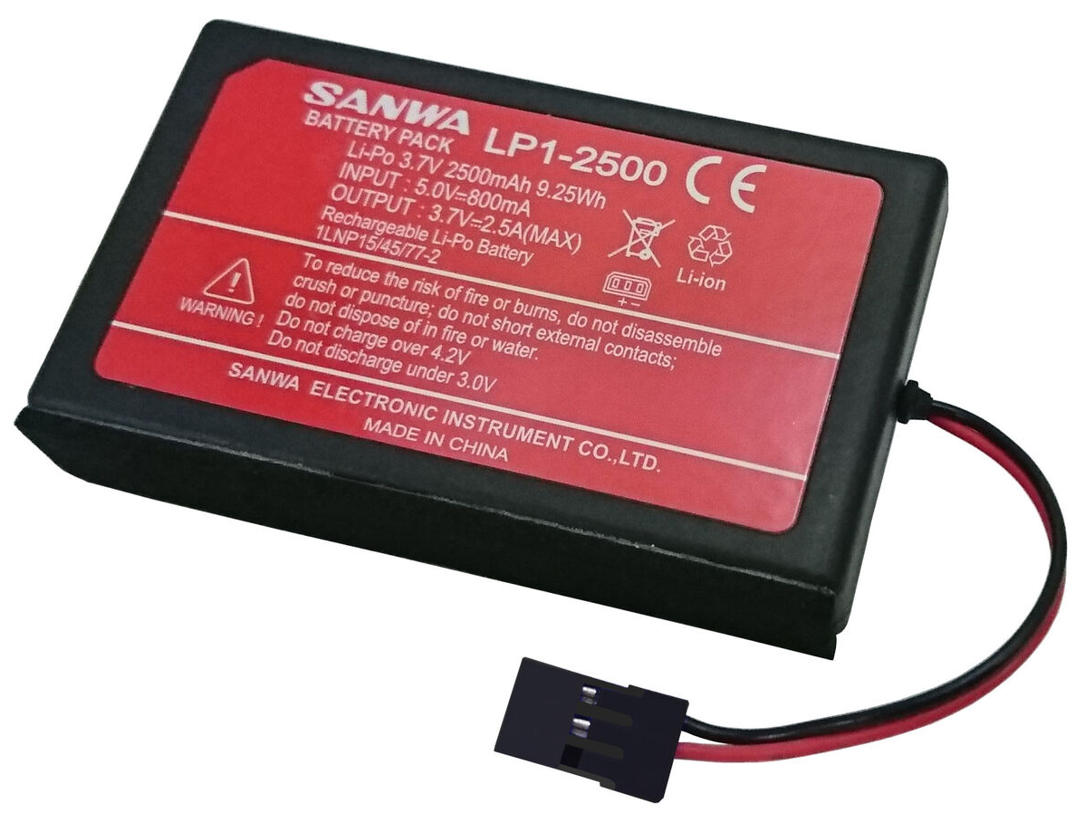 Sanwa LiPo Tx battery for SANWA M17 (LP1-2500) LiPo 3.7V Type-C 107A10991A