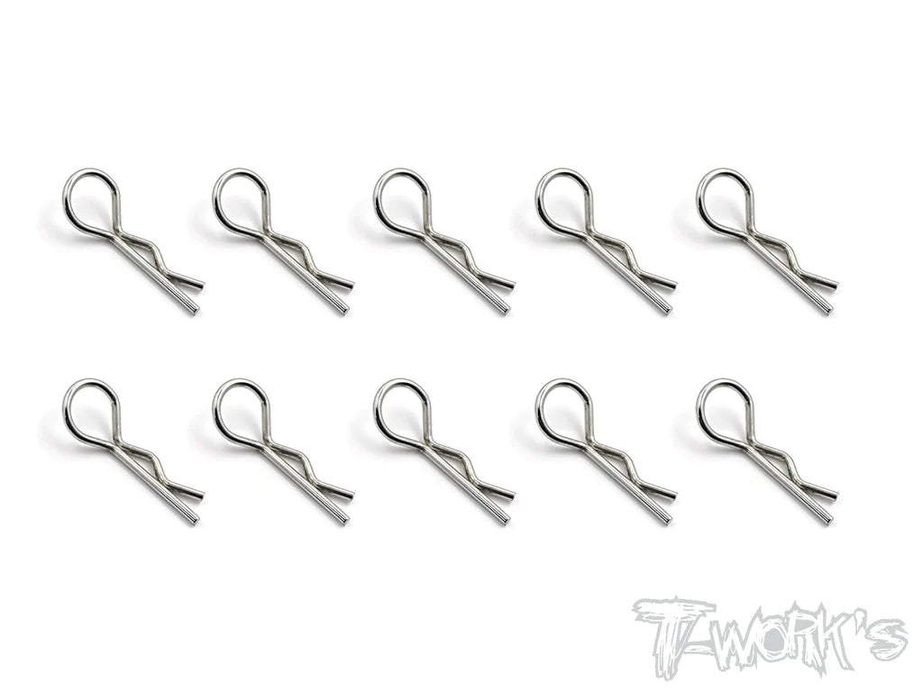 T-Works TA-121M Bent Body Clips M (10) - RCXX - rc racing for professionals