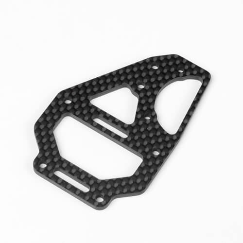 Tekno Center Diff Top Plate and Fan Mount (carbon fiber, EB410) - TKR6635C