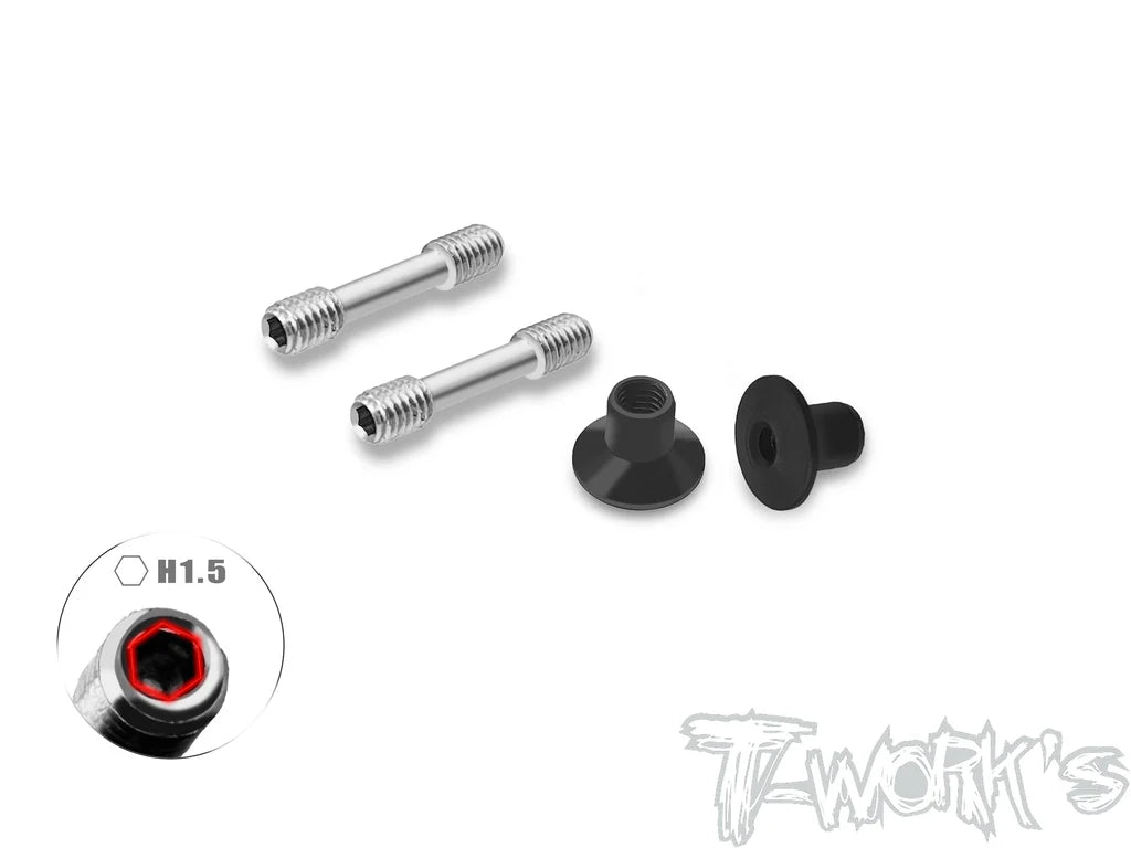 T-Work's TP-205-B 64 Titanium Adjustable Body Shell Front End Downtravel Screw ( M3 x 18mm) 2pcs. ( Xray, Xpress ) - RCXX - RC Racing Shop | RC Models | Tuning & Spare Parts for Professionals