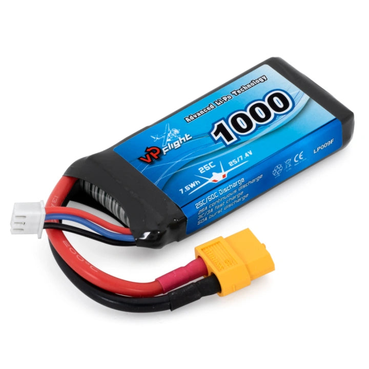 Vapex LiPo Akku 2S 7.4V 1000mAh 25C mit XT60-Stecker - VPLP009FXT - RCXX - RC Racing Shop | RC Models | Tuning & Spare Parts for Professionals