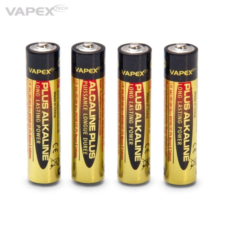 Vapex Plus Alkaline Batteries AAA (4) - VPLUS4AAA - RCXX - RC Racing Shop | RC Models | Tuning & Spare Parts for Professionals