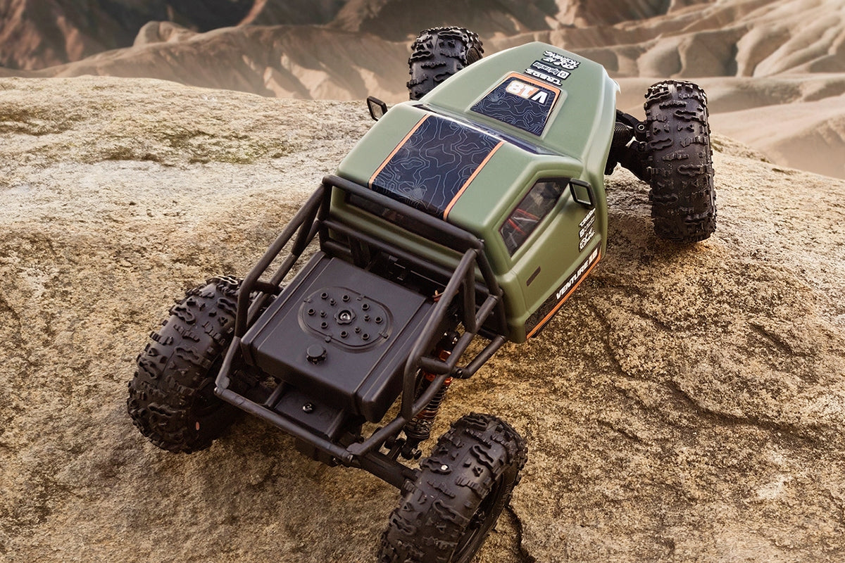 HPI Venture18 CC FLUX 1/18 Competition Scale Crawler RTR | Gunmetal / Military Green