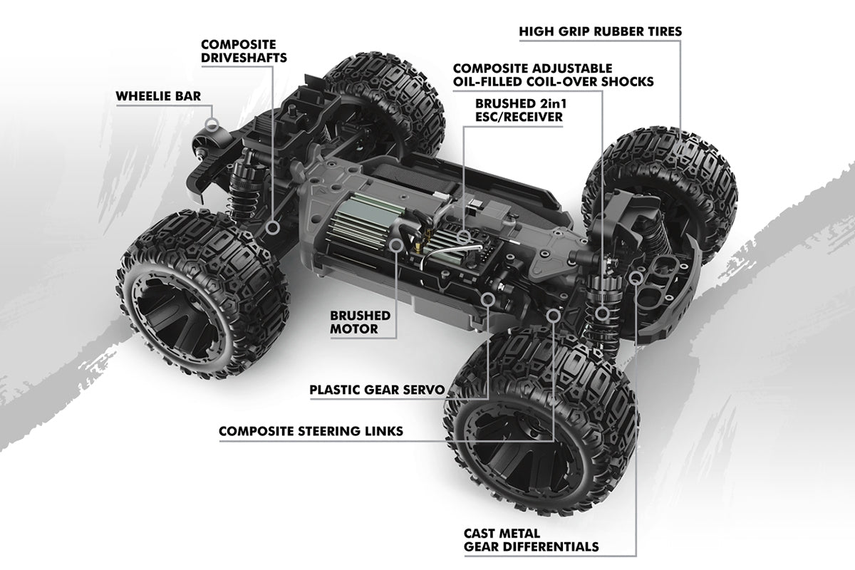 Maverick QBit MT 1/16 Monster Truck | Brushed & Brushless Flux / Pro – Multiple Colors