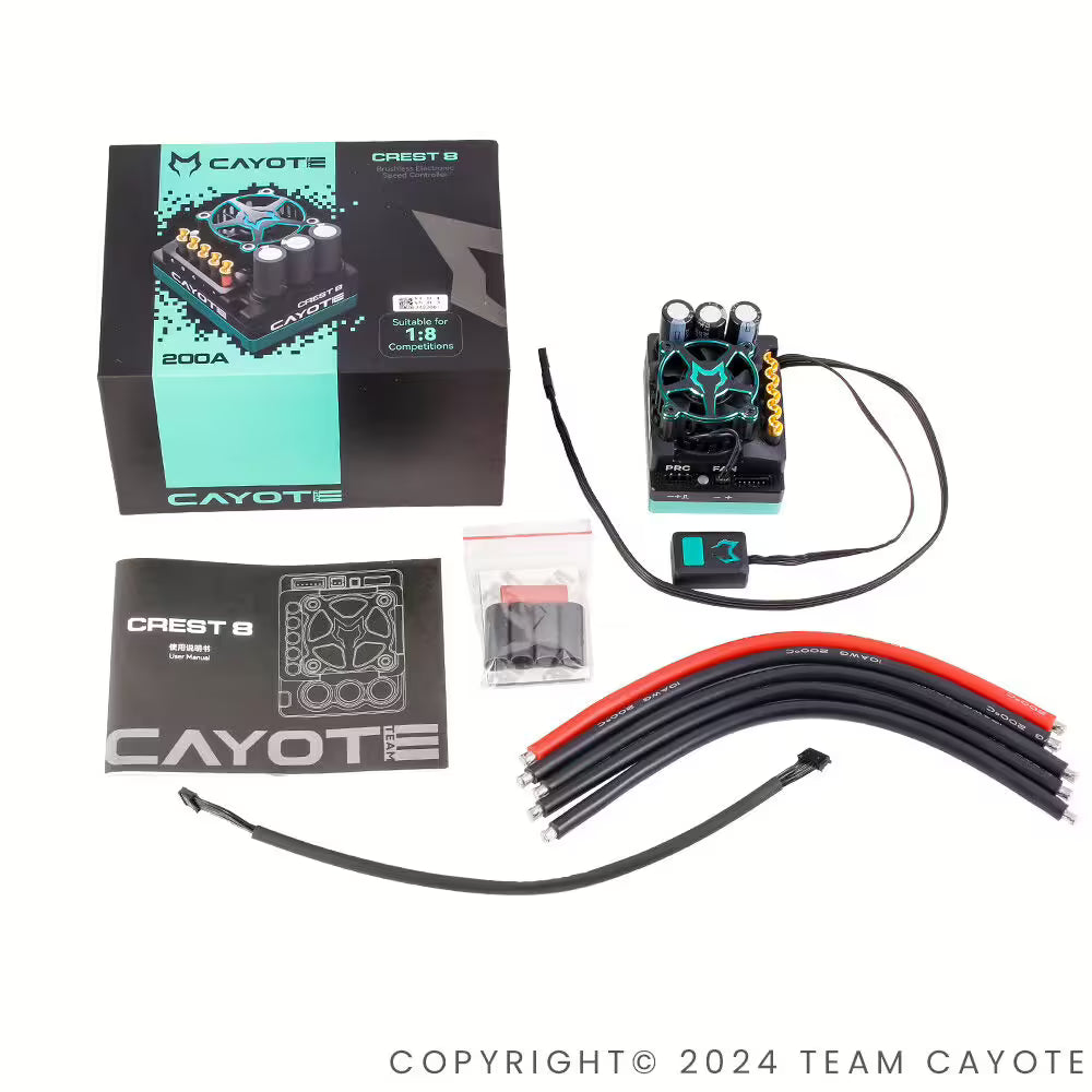 CAYOTE Racing CREST 8 EVO speed controller ESC 1:8 200A