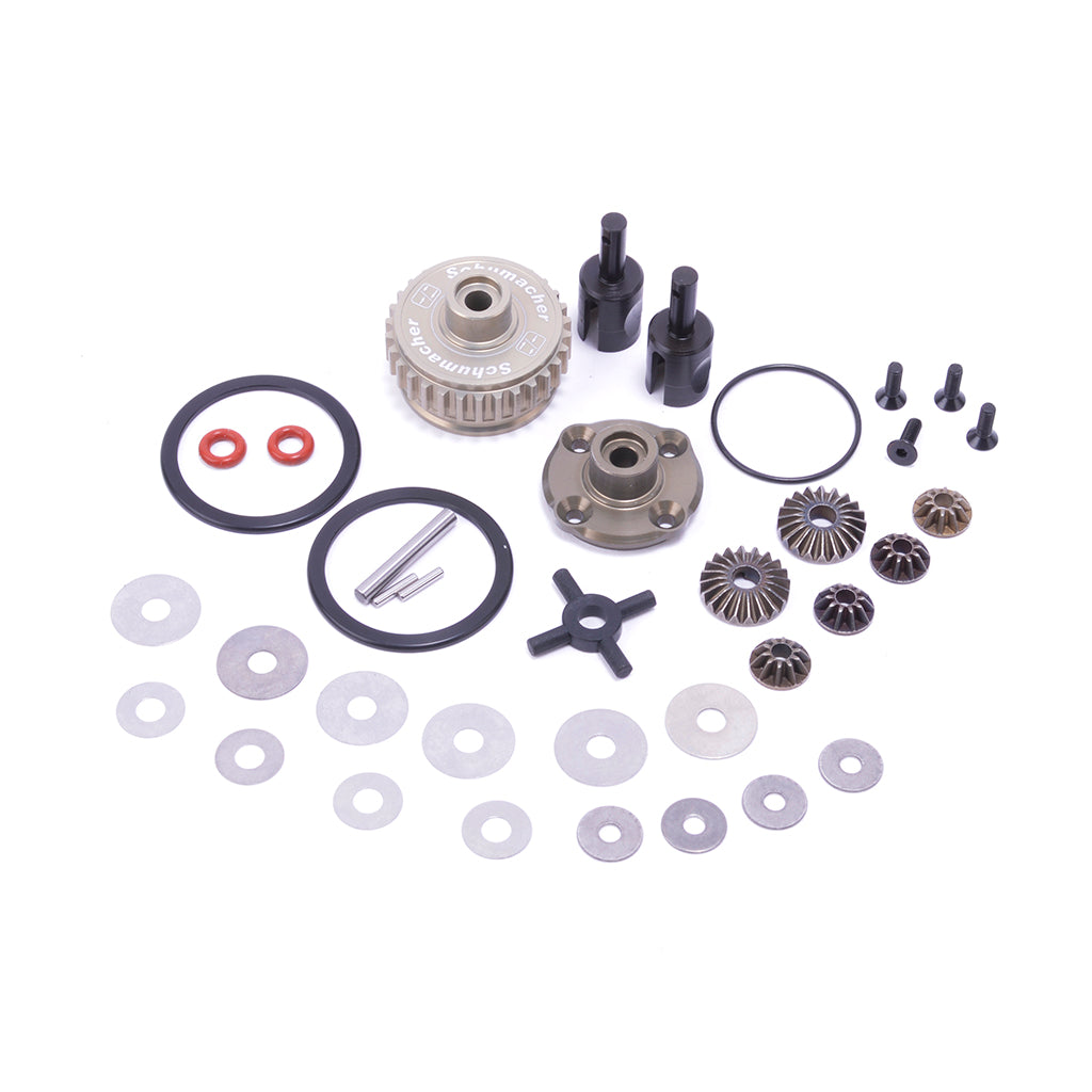Schumacher ALLOY DIFF COMPLETE V2 REAR (1 SET) - U8391 - RCXX - rc racing for professionals