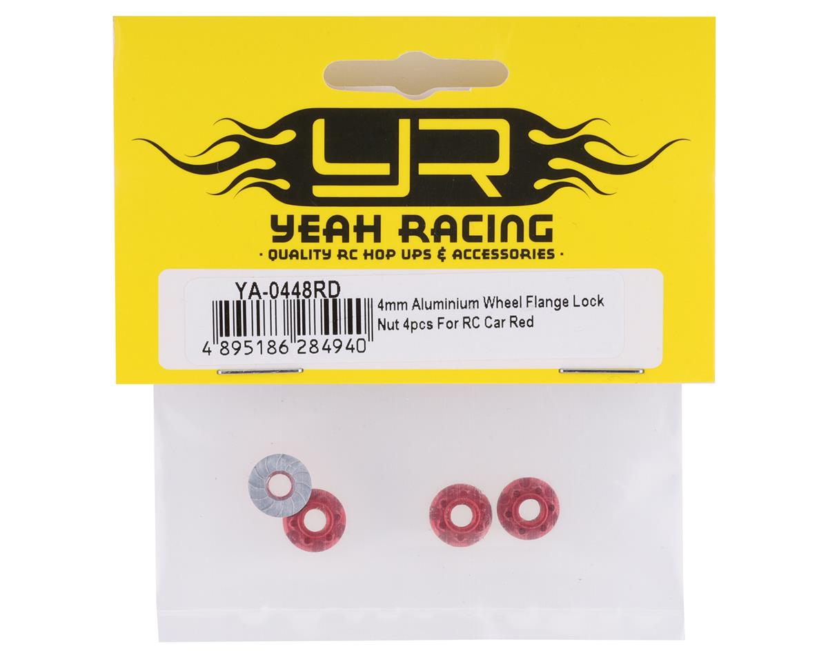 4mm Aluminium Wheel Flange Lock Nut 4pcs For RC Car Red