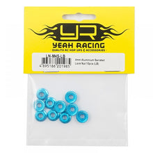 4mm Aluminum Serrated Lock Nut 10pcs (LB)