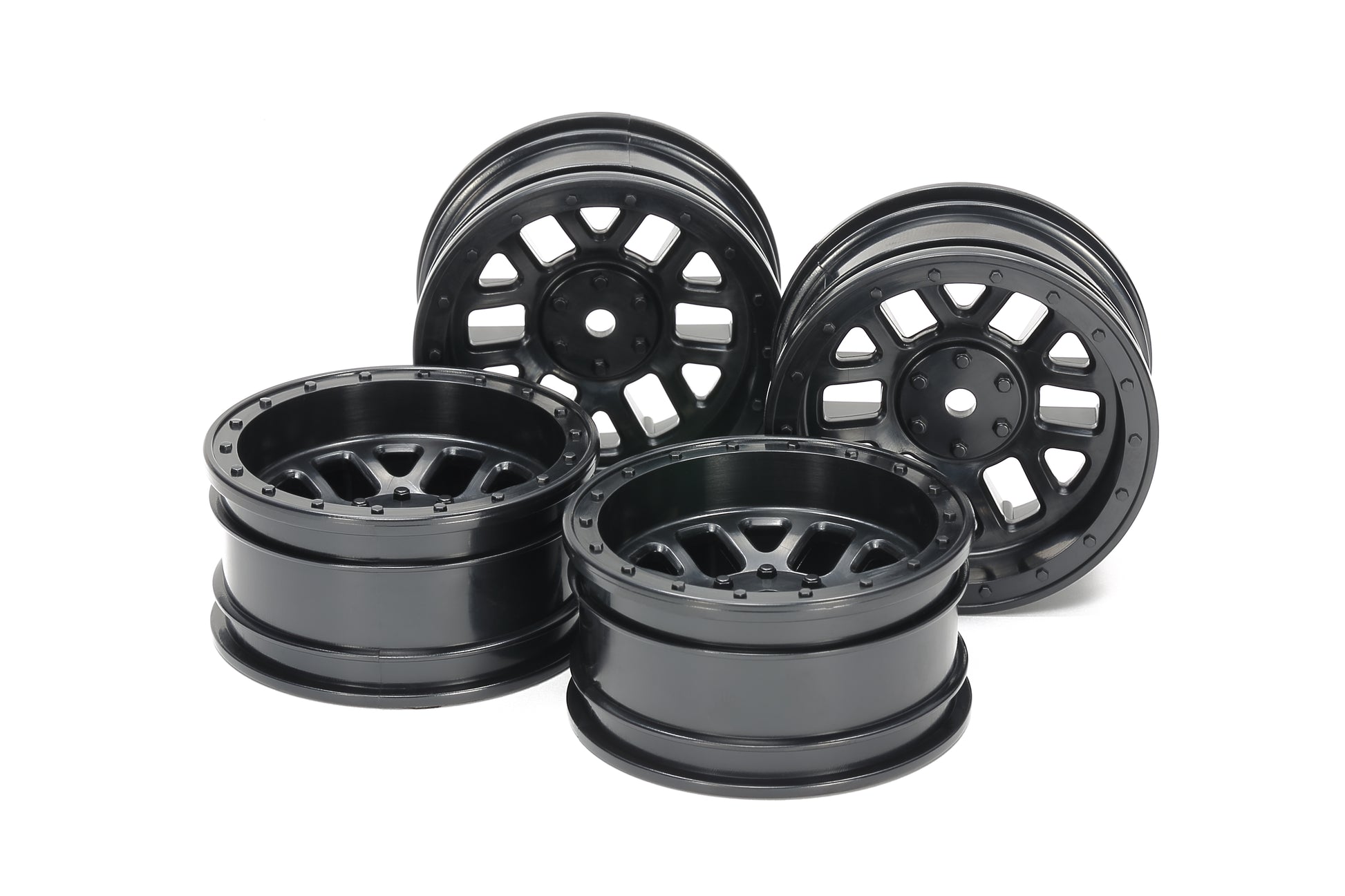 Tamiya CC-02 12 Spoke Wheels (4)  black +6 Offset - RCXX - RC Racing Shop | RC Models | Tuning & Spare Parts for Professionals