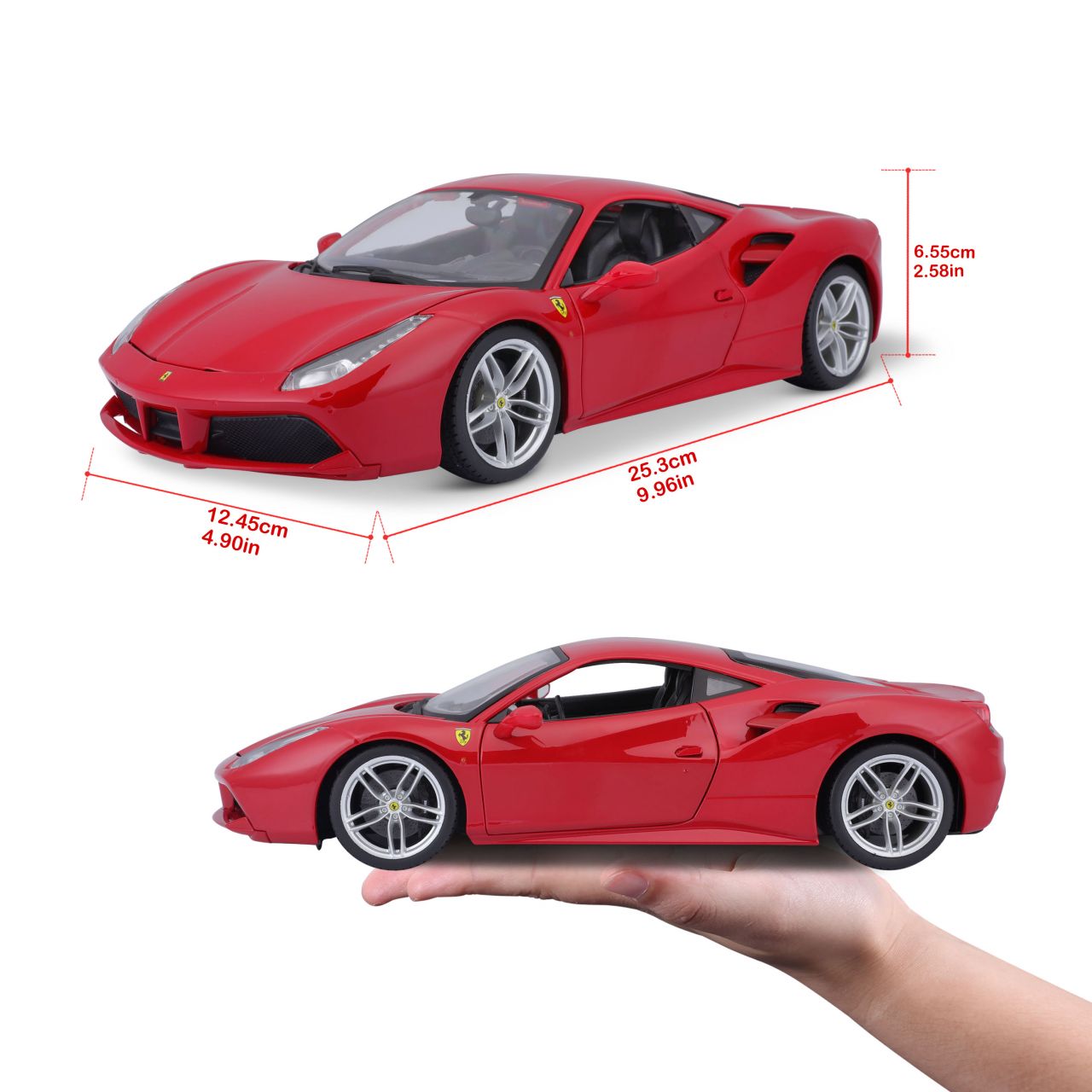 Ferrari R&P 488 GTB 1/18 rot - RCXX - RC Racing Shop | RC Models | Tuning & Spare Parts for Professionals