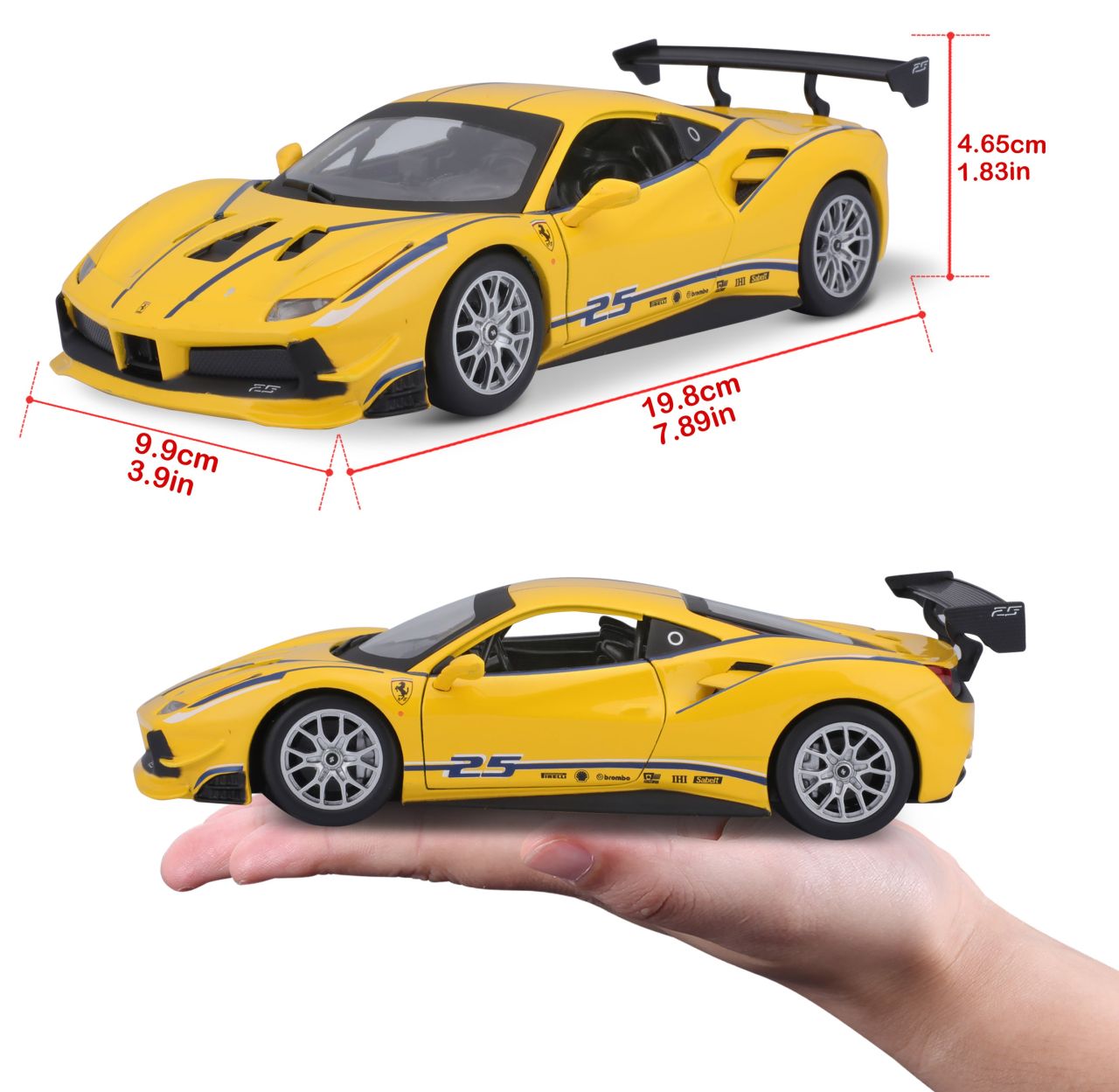 Ferrari Racing 488 Challenge 1/24 gelb - RCXX - RC Racing Shop | RC Models | Tuning & Spare Parts for Professionals