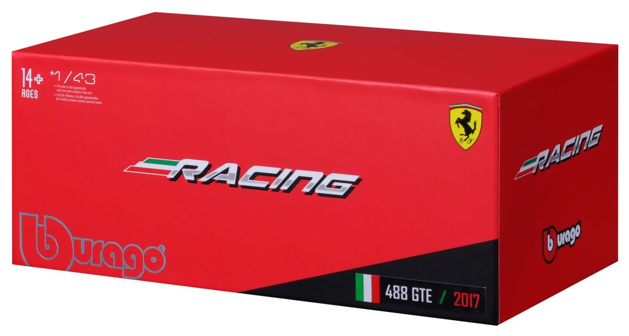 Ferrari Racing 488 GTE 2017 1/43 rot - RCXX - RC Racing Shop | RC Models | Tuning & Spare Parts for Professionals