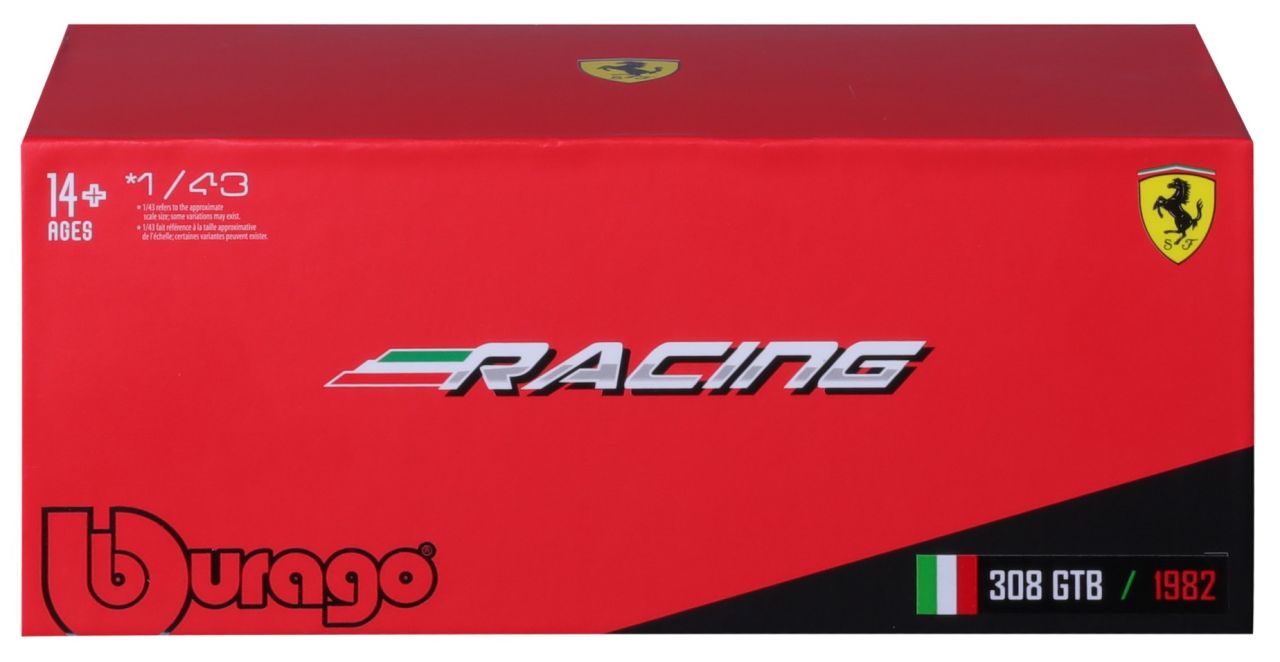 Ferrari Racing 308 GTB 1982 1/43 rot - RCXX - RC Racing Shop | RC Models | Tuning & Spare Parts for Professionals