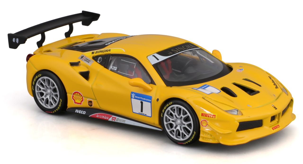 Ferrari Racing 488 Challenge 1/43 gelb - RCXX - RC Racing Shop | RC Models | Tuning & Spare Parts for Professionals