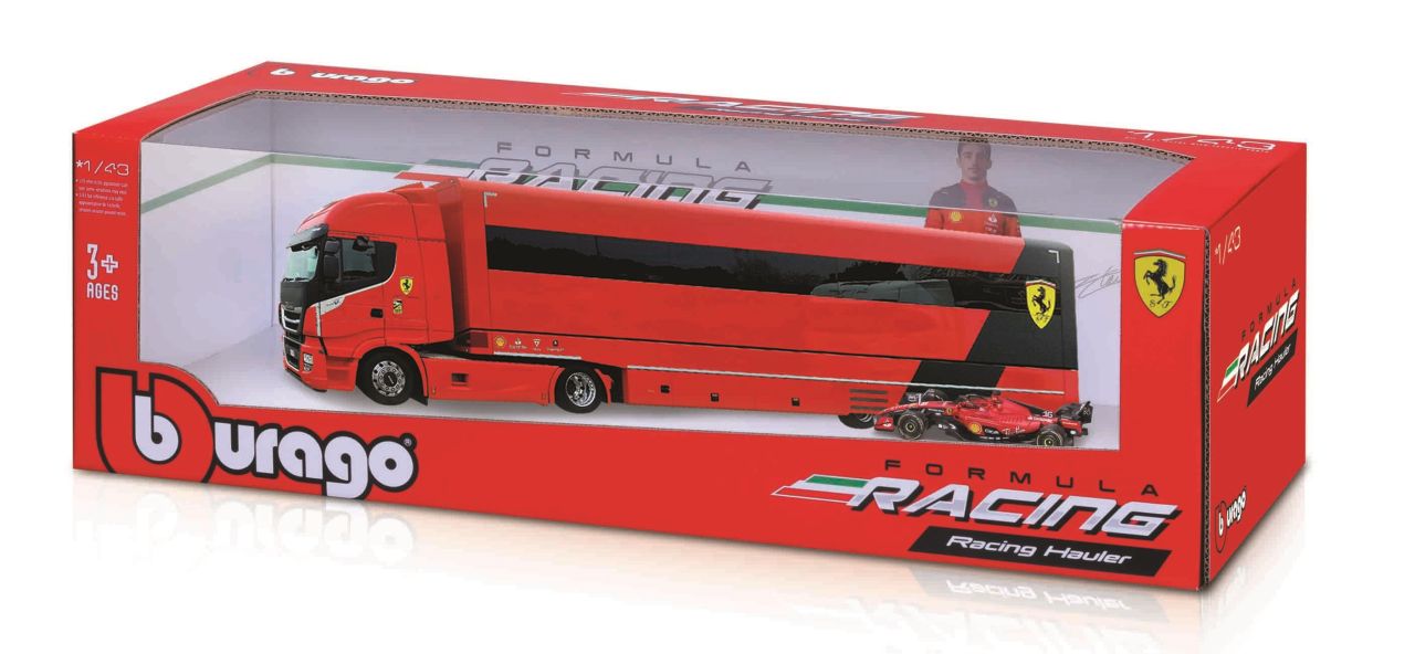 Ferrari Trailer Iveco S-Way + 1 Ferrari SF23 1/43 - RCXX - RC Racing Shop | RC Models | Tuning & Spare Parts for Professionals
