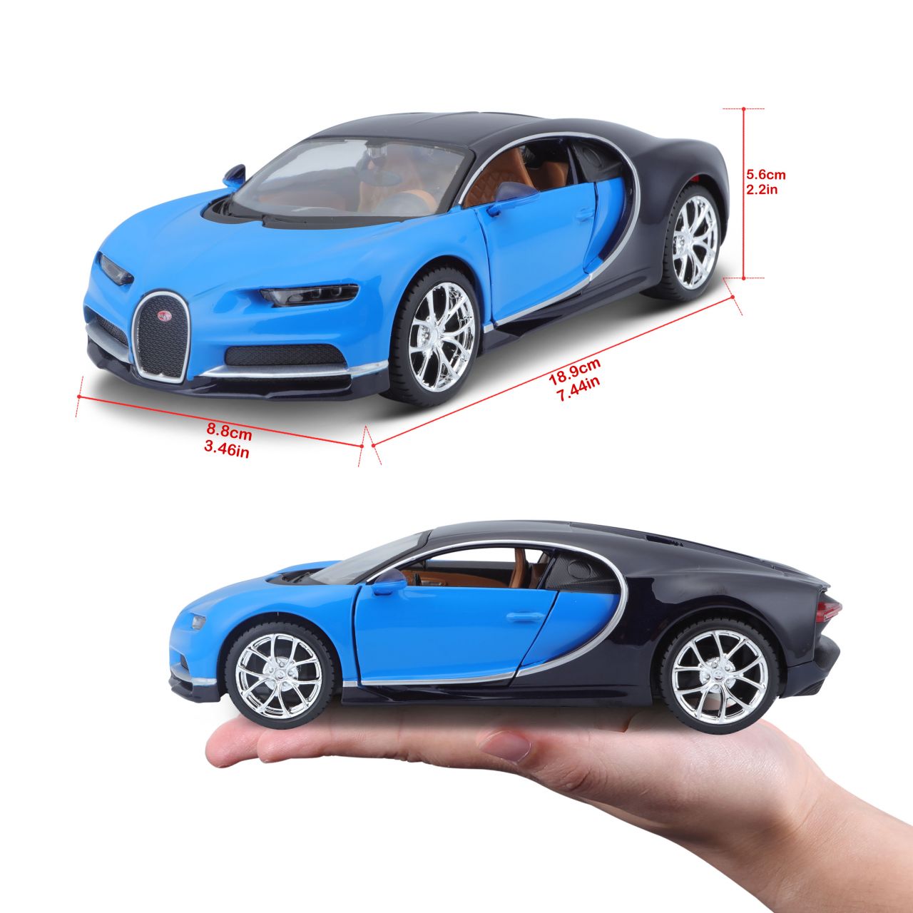 Bugatti Chiron 1/24 blau - RCXX - RC Racing Shop | RC Models | Tuning & Spare Parts for Professionals