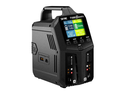 Chargeur double canal SkyRC T1000 Maestro - LiPo 1-6S | CA/CC | 450 W/1000 W