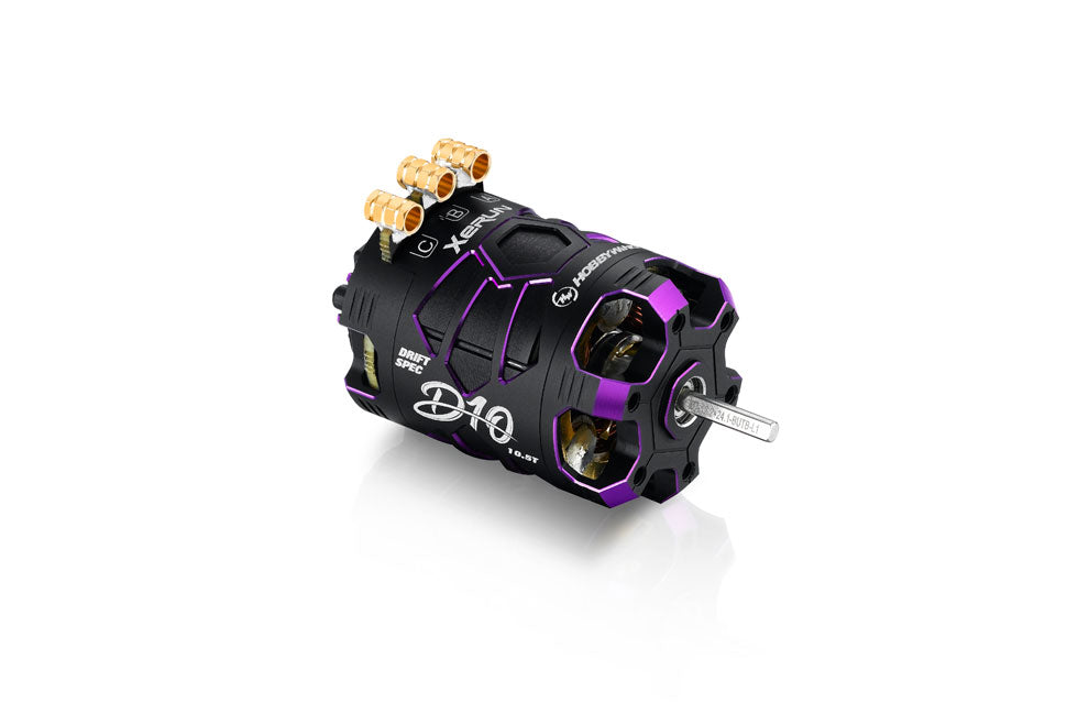 Hobbywing XeRun D10 10.5T Motor for Drift - PURPLE - RCXX - rc racing for professionals
