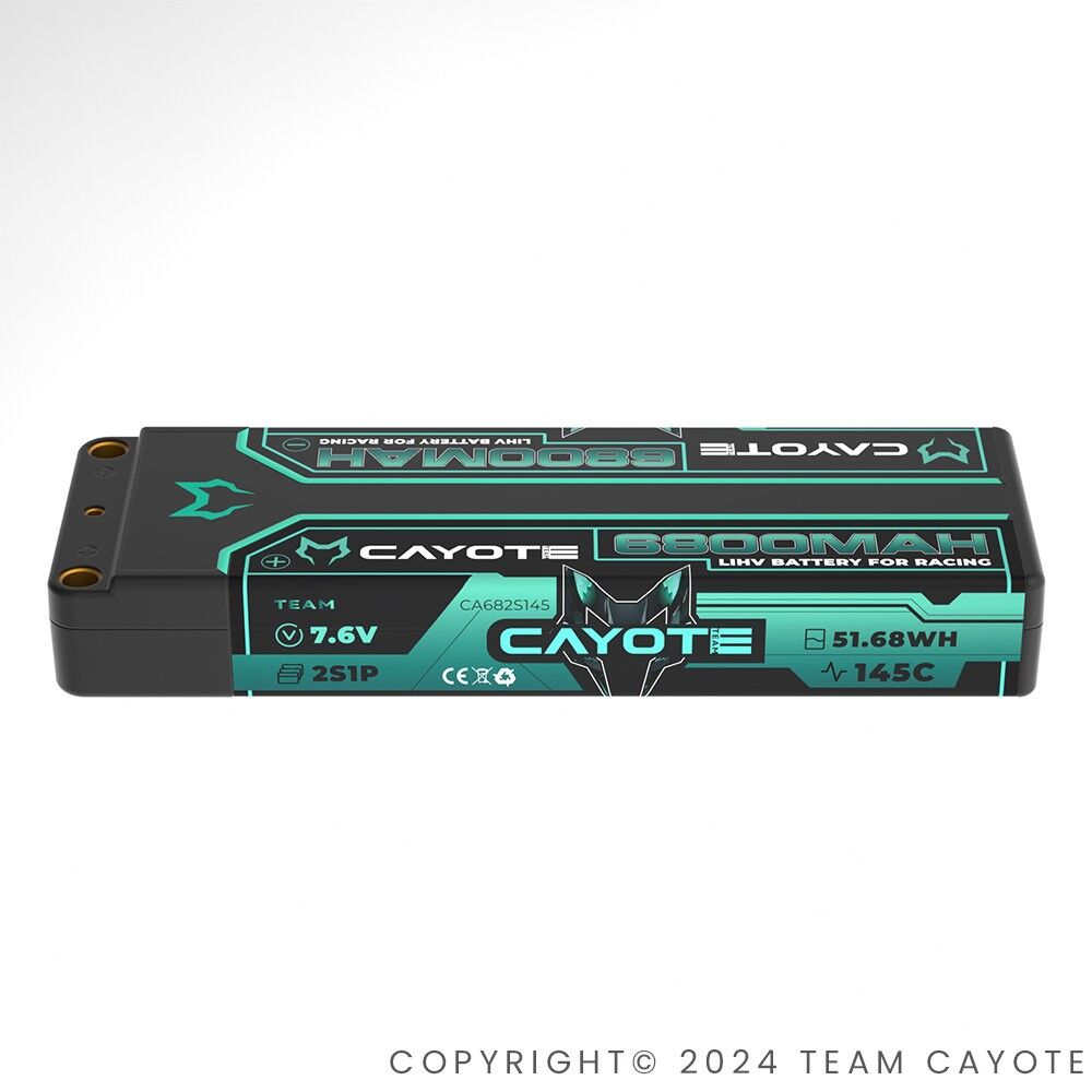 CAYOTE Racing 6800mAh 2S LiPo Akku 7,6V 145C 249g - 682S145 - RCXX - RC Racing Shop | RC Models | Tuning & Spare Parts for Professionals