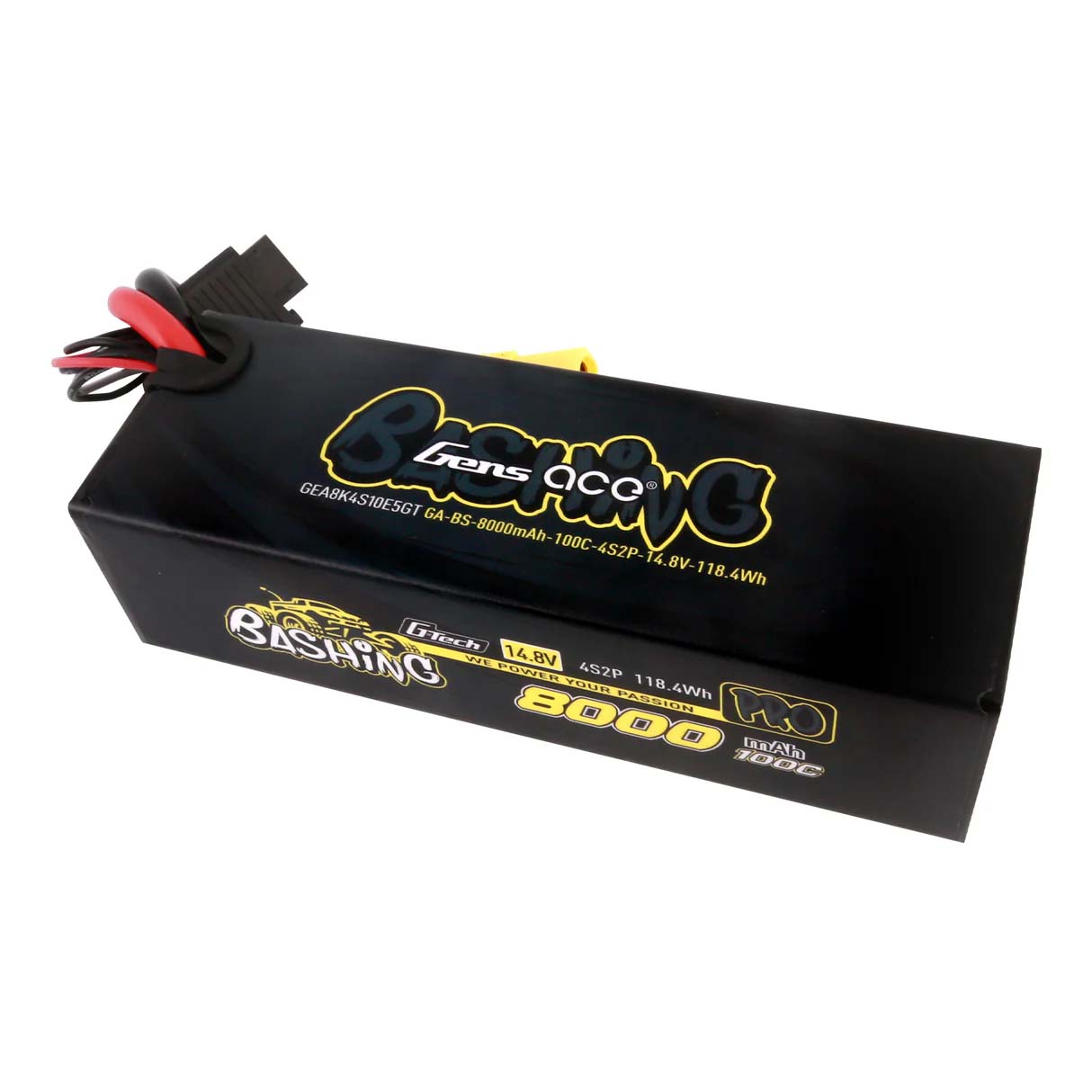 GensAce Extreme LiPo 4S 14.8V-8000-100C EC5 157x53x42mm 760g G-Tech