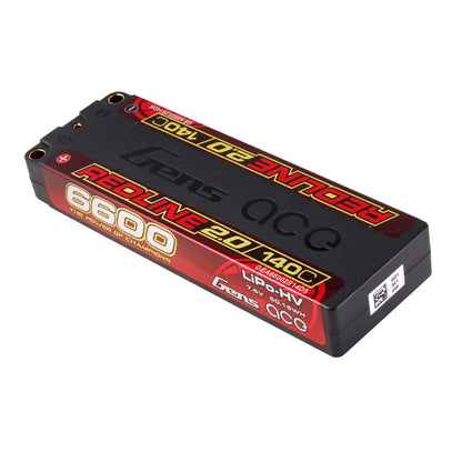 Batterie GensAce Redline 2.0 2S HV 7,6 V - 140 °C - 6600 mAh 139 x 47 x 20 mm 244 g