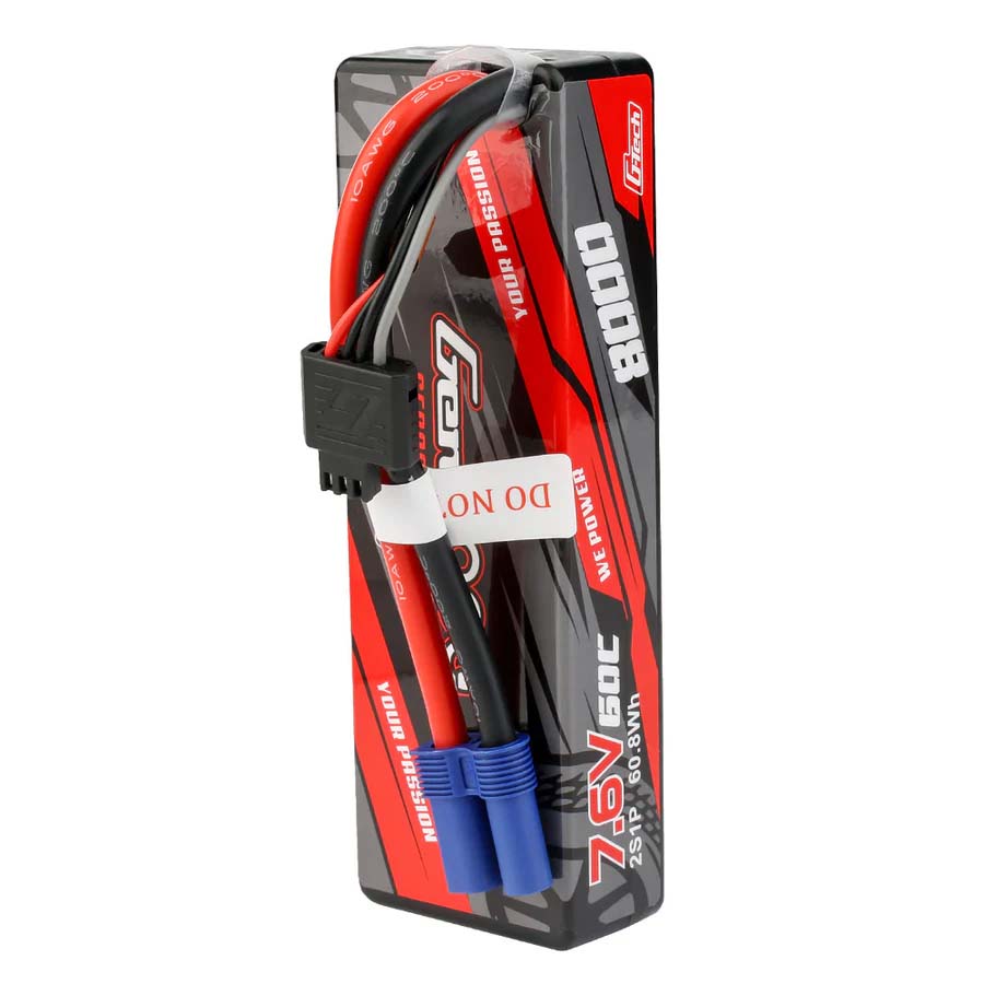 GensAce G-Tech Hard 2S 7.6V-8000-60C 138x46x24mm 334g (XT60)