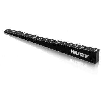 Hudy Chassis Ride Height Gauge 0mm to 15mm (1mm Stepped) - H107713 - RCXX - rc racing for professionals