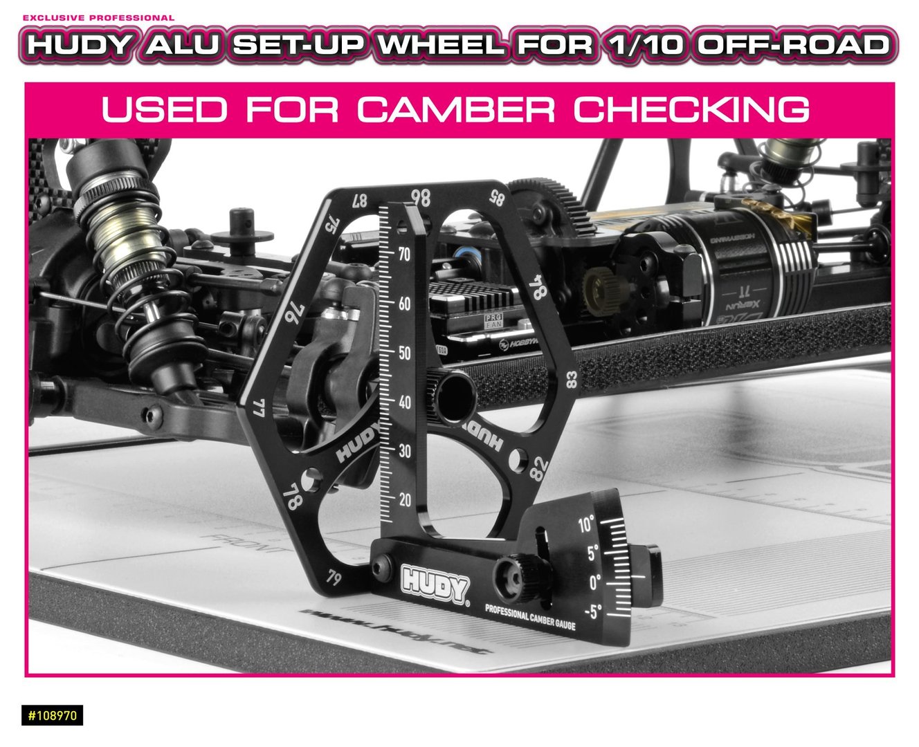 Hudy Setup Wheels for 1/10 Offroad (4) - H108970 - RCXX - rc racing for professionals