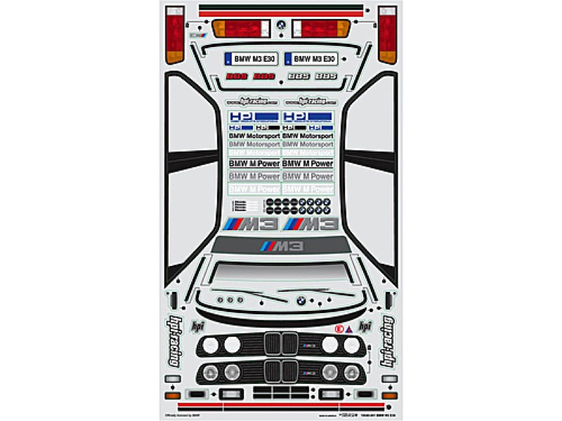 HPI Racing BMW E30 M3 BODY (200mm) - HPI17540 - RCXX - RC Racing Shop | RC Models | Tuning & Spare Parts for Professionals