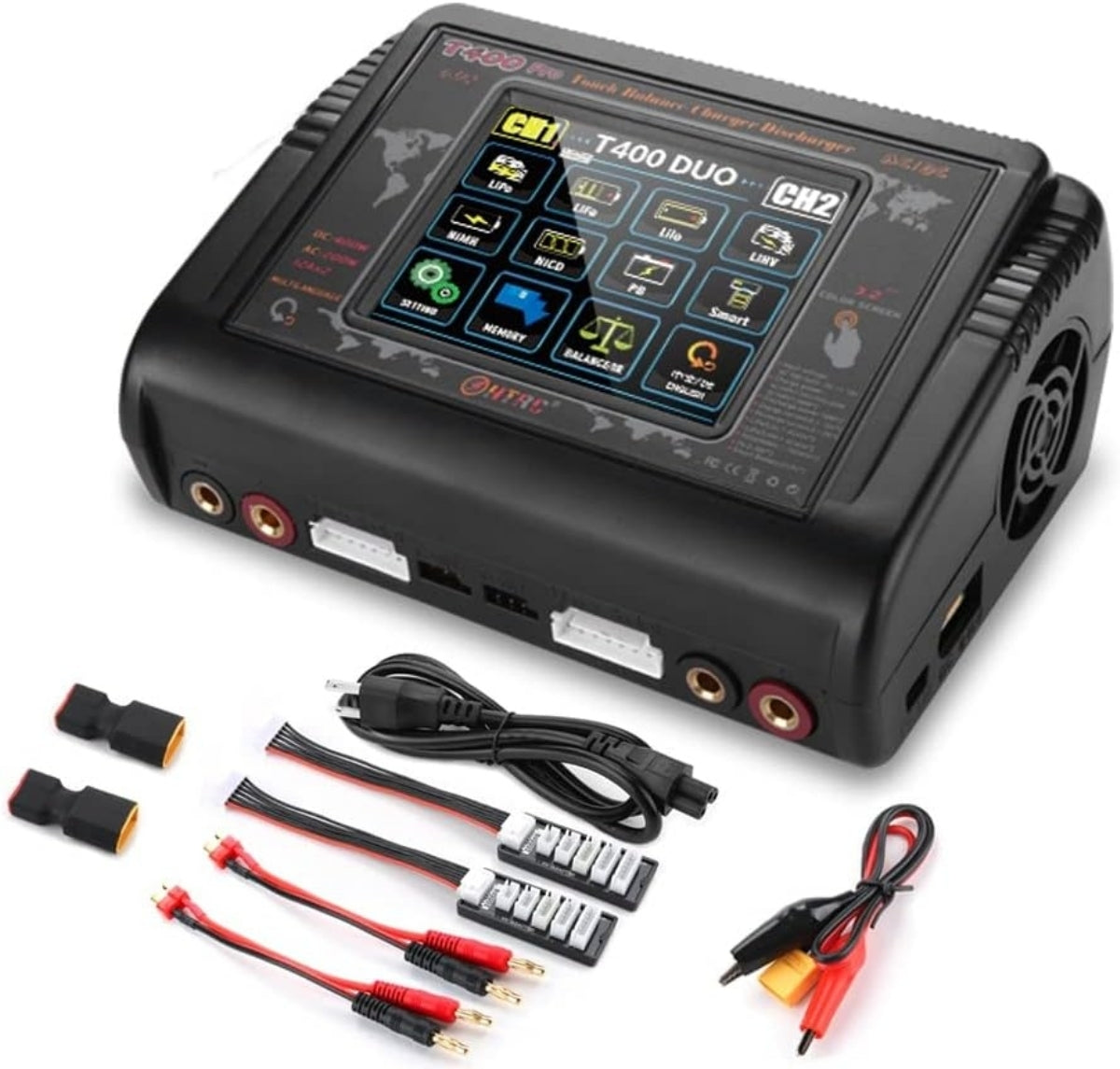 HTRC Ladegerät DUO Touch T400PRO 200W (12A) - HTRC-T400PRO - RCXX - RC Racing Shop | RC Models | Tuning & Spare Parts for Professionals