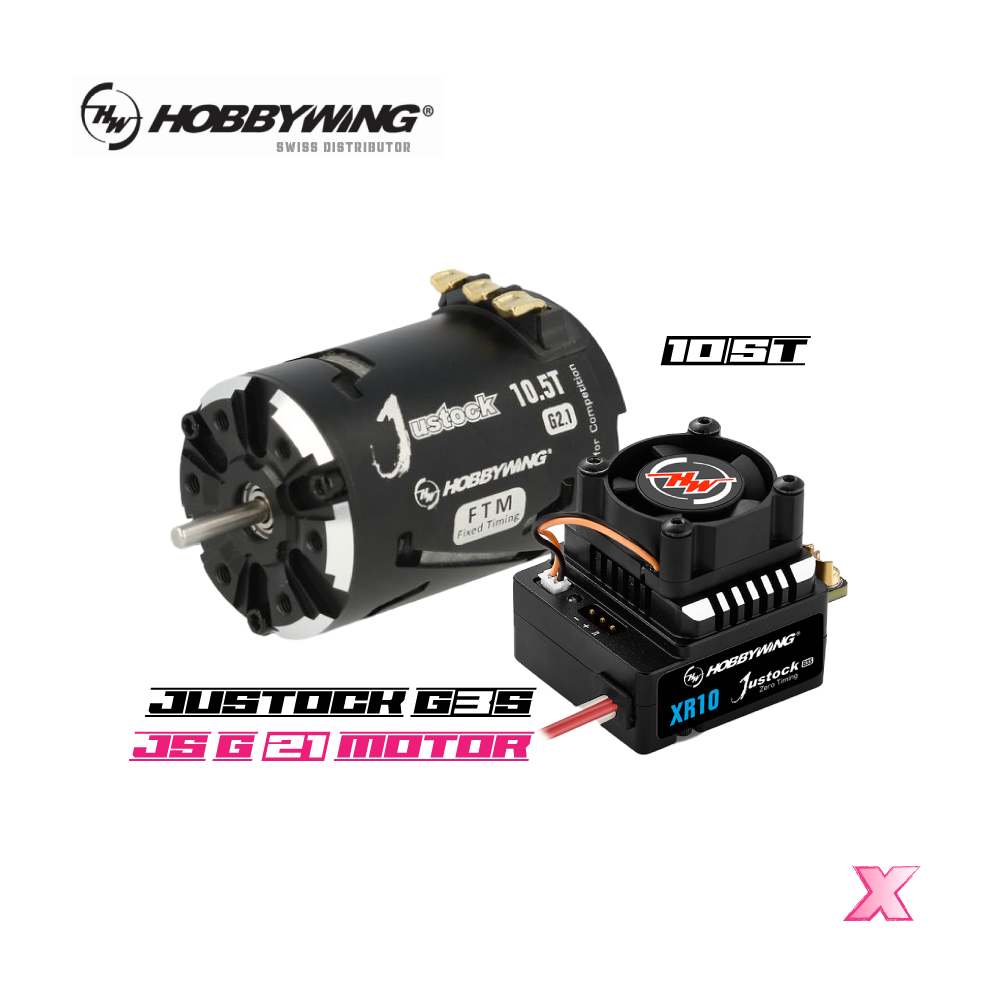 Hobbywing XeRun XR10 Justock COMBO - Justock G3S + Justock 3650 SD G2.1 Motor 10.5T - RCXX - rc racing for professionals