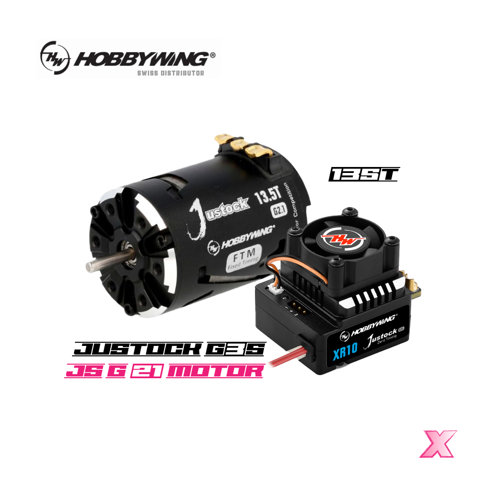 Hobbywing XeRun XR10 Justock COMBO - Justock G3S + Justock 3650 SD G2.1 Motor 13.5T - RCXX - rc racing for professionals