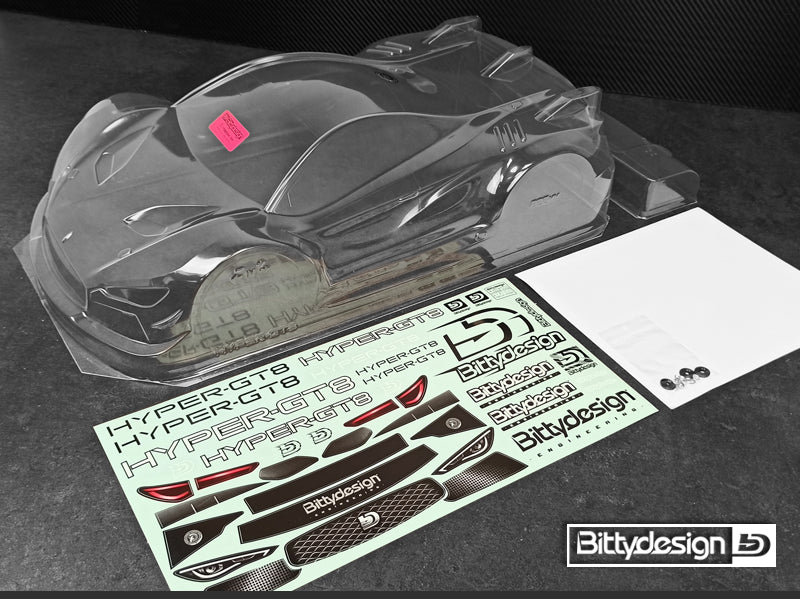 Bittydesign HYPER-GT8 1/8 GT Body - 325mm - BDGT8-HYP