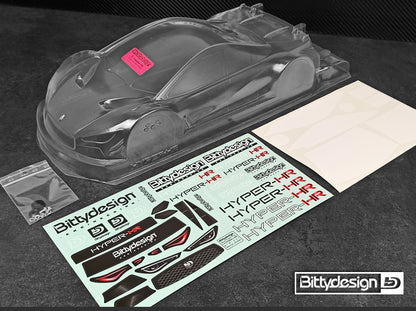 Bittydesign HYPER-HR 1/10 TC 190mm Clear Body Shell - BDTC-190HRHYP