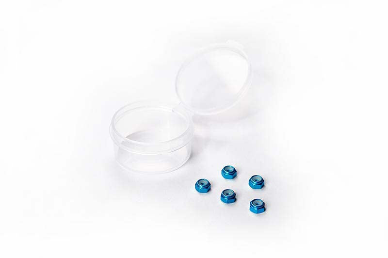 Stop nuts M2 aluminum blue Koswork (5) Mini-Z Series