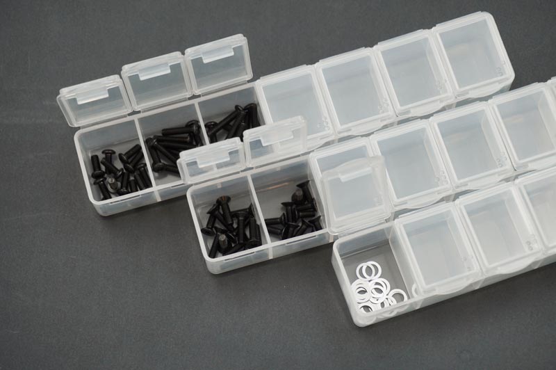 Koswork 7-Compartments Parts Box 165 × 33 × 23 mm (3er-Set)