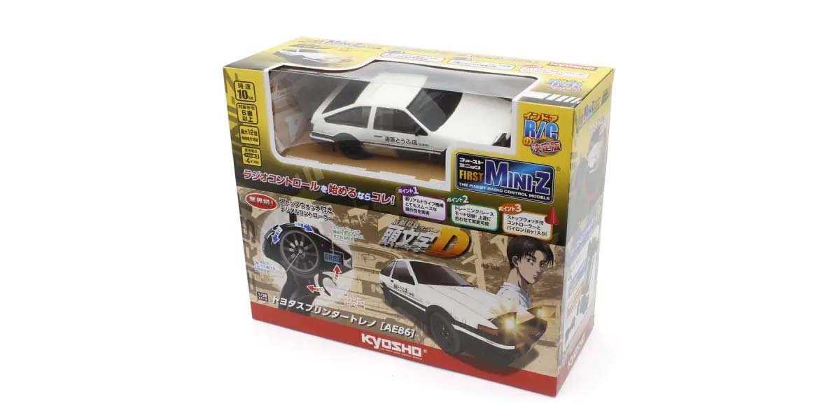 Kyosho First Mini-Z 1:28 Initial-D Toyota Sprinter Trueno AE86 WH/BK