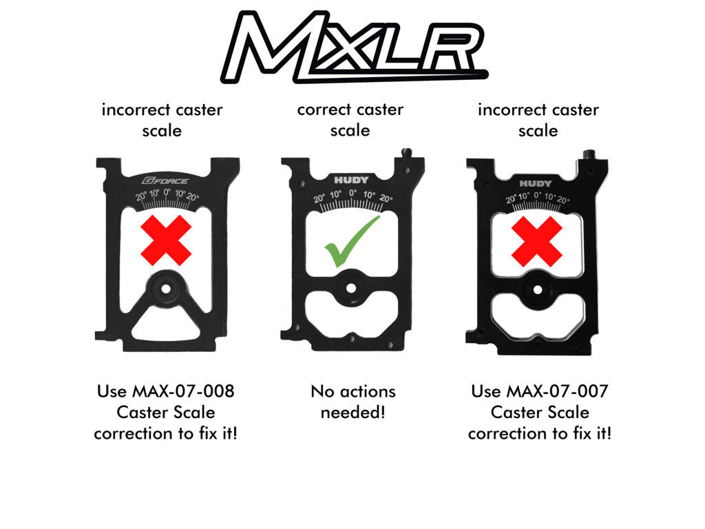 MXLR Setup System Caster correction (for HUDY 1/10 TC Alloy System) - MAX-07-007 - RCXX - rc racing for professionals
