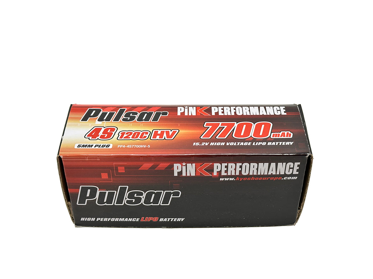Batterie LiPo Pulsar Performance rose 4S 15,2 V - 7700 mAh - 130C (5 mm) 139 x 47 x 48 mm 600 g