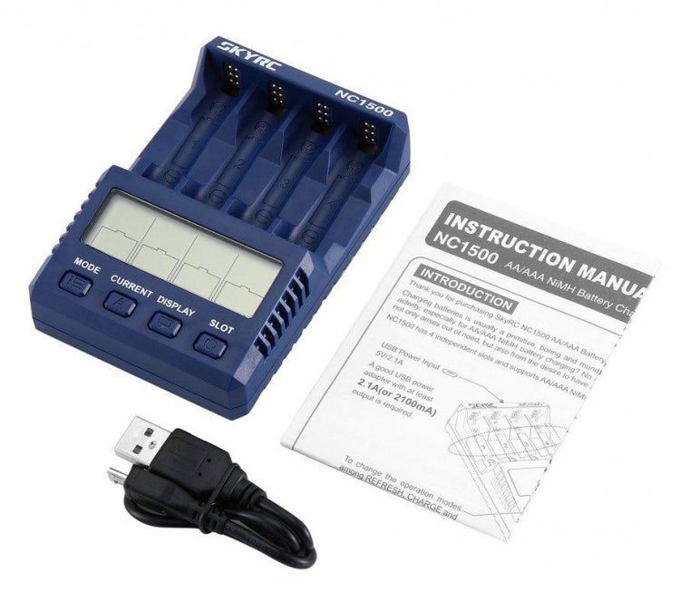 SkyRC NC1500 Charger AA/AAA NiMH USB - SK-100154 - RCXX - RC Racing Shop | RC Models | Tuning & Spare Parts for Professionals