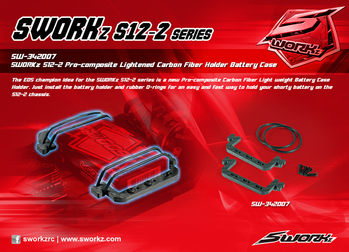 SWORKz Pro-composite Carbon Fiber Lightened Holder Battery Case(1) - RCXX - RC Racing Shop | RC Models | Tuning & Spare Parts for Professionals