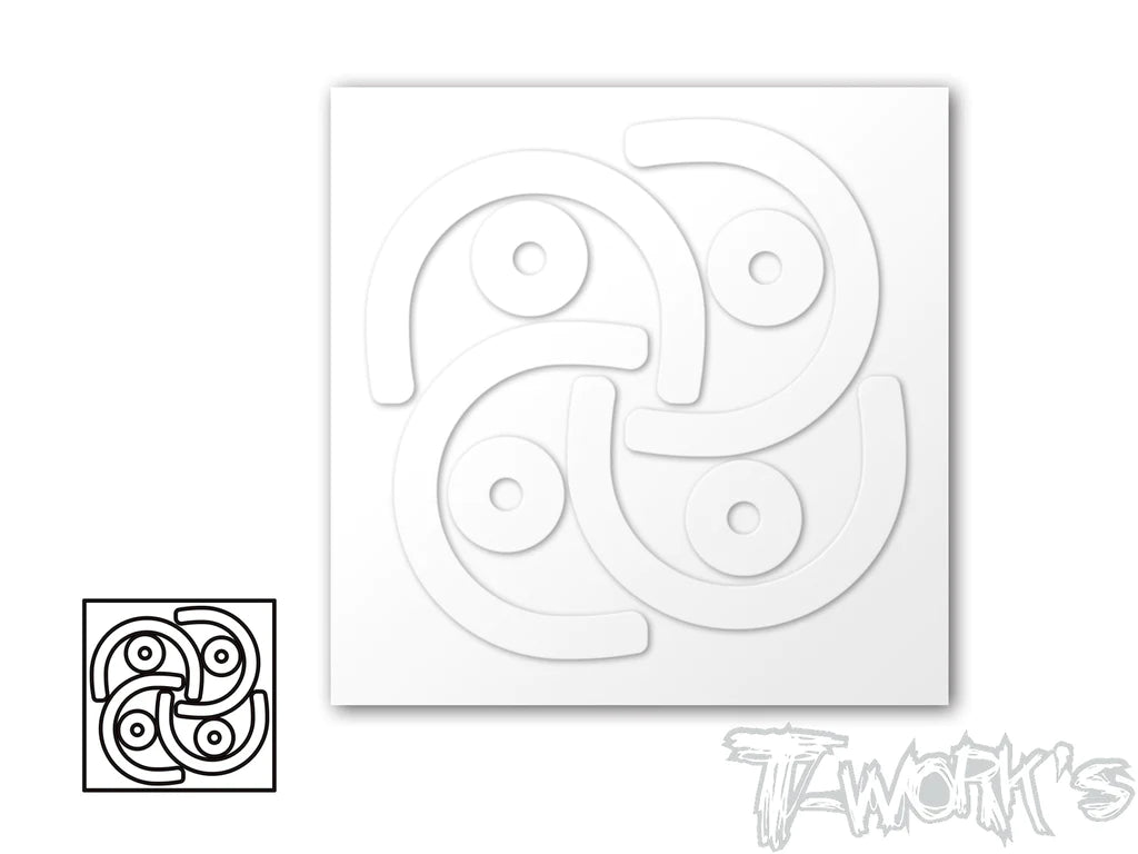 T-Works TA-128-B 1/12 Fender & Body Post Protectors SET - RCXX - rc racing for professionals