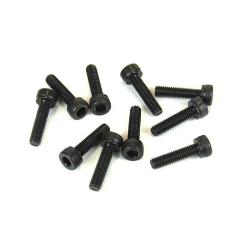 Tekno M3x12mm Cap Head Screws (black, 10pcs) - TKR1524