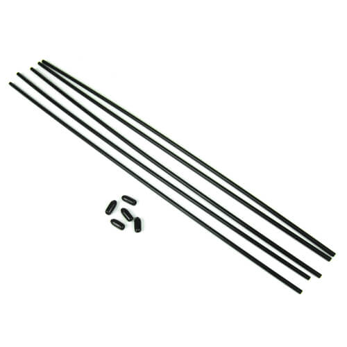 Tekno Antenna tube (universal, w/ caps, 5pcs) - TKR5126